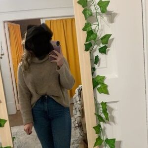 Cropped turtleneck sweater